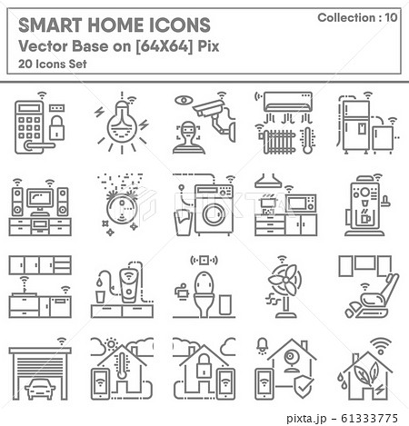 Smart Home and Application Icons Set, Icon Collection of Technology Monitor House Control Smart Home and Application Icons Set, Icon Collection of Technology Monitor House Control 61333775