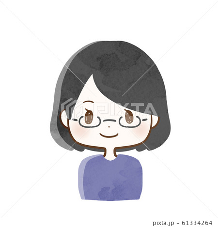 普通顔 女性のイラスト素材