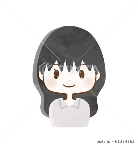 普通顔 女性のイラスト素材