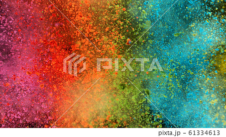 Explosion of colored powder isolated on black Explosion of colored powder isolated on black 61334613