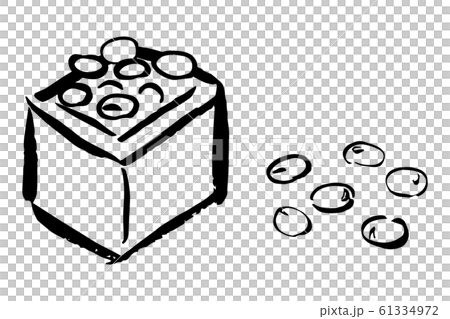 Beans Soy ink painting brush writing (black and white line drawing) Beans Soy ink painting brush writing (black and white line drawing) 61334972