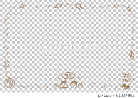 Setsubun frame brush writing (gold) Setsubun frame brush writing (gold) 61334992