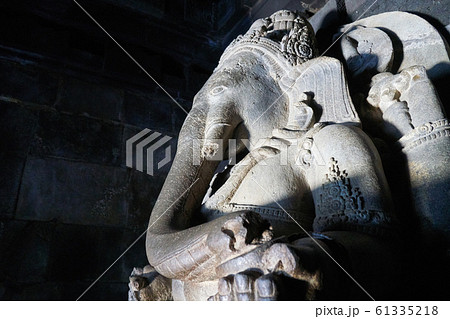 インドネシア ジャワ島 プランバナン寺院 ガネーシャ インドネシア ジャワ島 プランバナン寺院 ガネーシャ 61335218