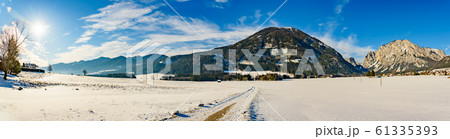 Peaceful mountain view panorama of Hochschwab 61335393
