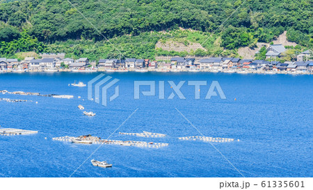 夏の漁村風景 61335601