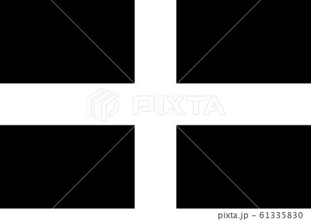 Cornwall - Kernow flag in proportions and colorsのイラスト素材 [61335830] - PIXTA