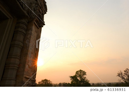 プレループ遺跡　アンコールワット遺跡群　夕日　シェムリアップ　世界遺産　カンボジア　観光地　海外旅 61336931