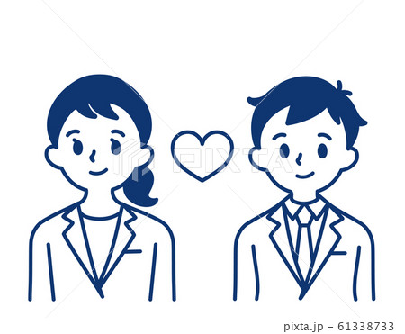 社会人 恋愛 男女 のイラスト素材