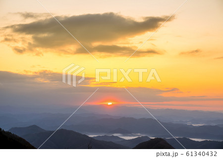大江山の雲海の写真素材