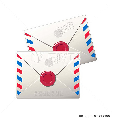 Two mail envelopes. Isolated vector image. 61343460
