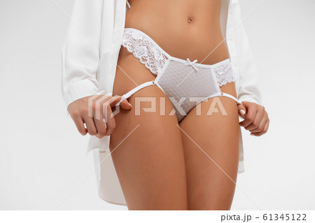 Faceless woman with hands on panties - Stock Photo [61344920] - PIXTA