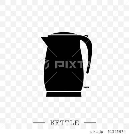 kettle icon vector. Teapot logo black. kettle electric for app. Electric Kettle with handle icon isolated. Kettle in art style vector icon black. kettle emblem, sign. Kettle electric emblem black. 61345974