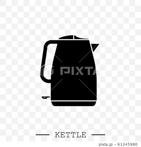 kettle icon vector. Teapot logo black. kettle electric for app. Electric Kettle with handle icon isolated. Kettle in art style vector icon black. kettle emblem, sign. Kettle electric emblem black. 61345980