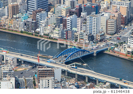 東京スカイツリーからの景色の写真素材