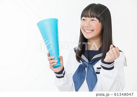 中学生 高校生 女性 セーラー服 応援 声援 中学生 高校生 女性 セーラー服 応援 声援 61348047