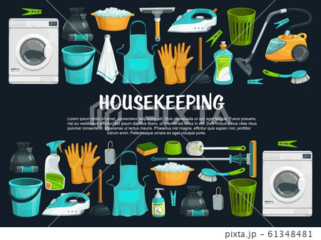 Housekeeping and cleaning vector tools Housekeeping and cleaning vector tools 61348481