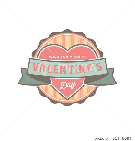Valentines day badges and stickers. Vector illustration Valentines day badges and stickers. Vector illustration 61349084