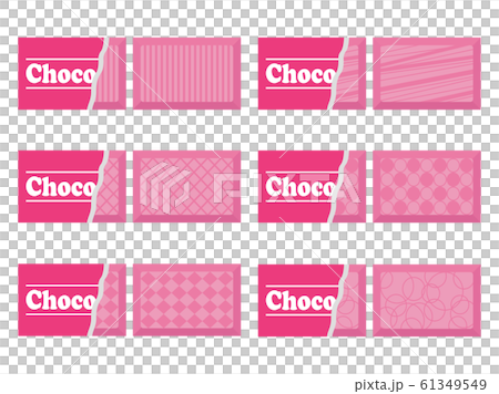 Strawberry chocolate illustration set 61349549