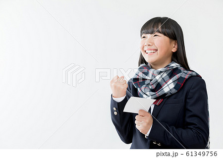 中学生　高校生　女性　受験　合格発 61349756