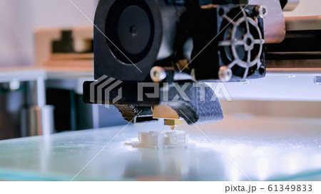 Modern 3D printer machine printing plastic model 61349833