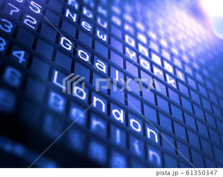 Goal on Airport Departure Board - Business Concept 3D. Goal on Airport Departure Board - Business Concept 3D. 61350347