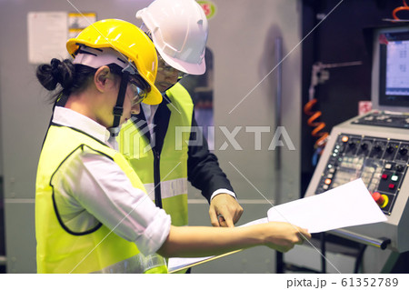 Factory worker and manager check report Factory worker and manager check report 61352789