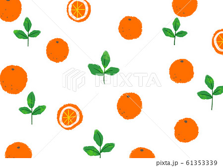 オレンジ 壁紙 背景 素材 黄色のイラスト素材 61353339 Pixta