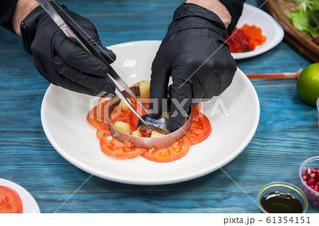 Escabeche fish dish with caviar 61354151