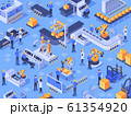 Isometric smart industrial factory. Automated production line, automation industry and factories engineer workers vector illustration 61354920