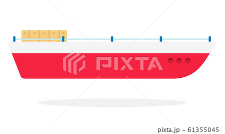 Fishing boat flat isolated vector 61355045