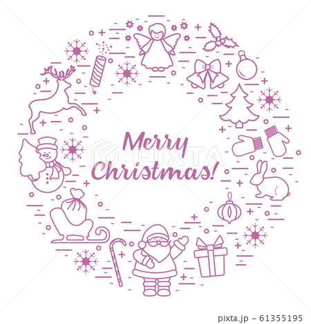 Happy New Year 2020 Merry Christmas Santa Claus 61355195