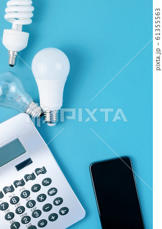 Old and new light bulbs. Energy saving concept Old and new light bulbs. Energy saving concept 61355563