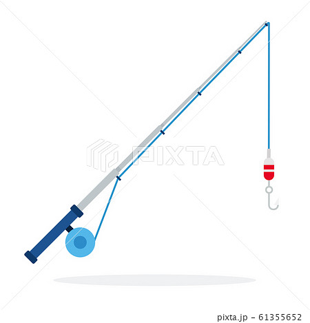 Spinning for fishing flat isolated Spinning for fishing flat isolated 61355652