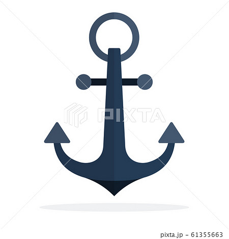 Metal sea anchor flat isolated 61355663