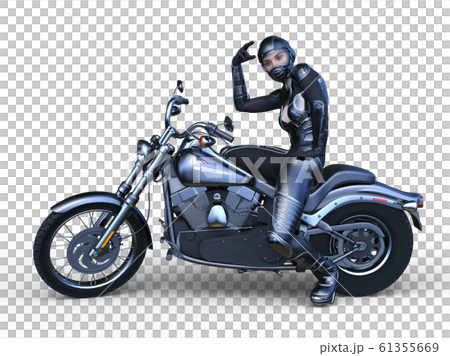 バイクとライダー 61355669