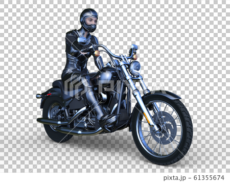 Bike and rider Bike and rider 61355674