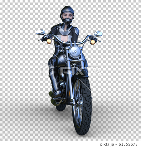 Bike and rider 61355675