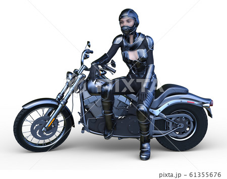 バイクとライダー 61355676