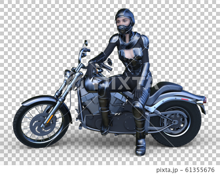 バイクとライダー 61355676