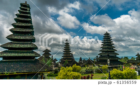 Roofs in Pura Besakih Temple in Bali Island, Indonesia Roofs in Pura Besakih Temple in Bali Island, Indonesia 61356559