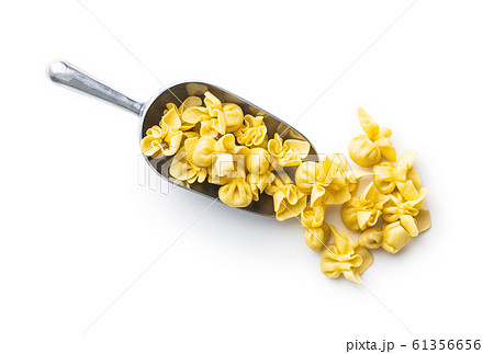 Italian stuffed pasta. Sacchettini pasta. 61356656