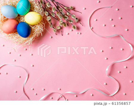 Colorful bright Orthodox Easter concept, copyspace 61356857