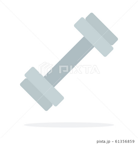 Iron dumbbell for fitness vector flat isolated Iron dumbbell for fitness vector flat isolated 61356859