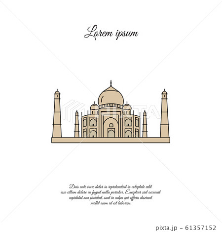 Taj Mahal color vector icon, sign, symbol Taj Mahal color vector icon, sign, symbol 61357152