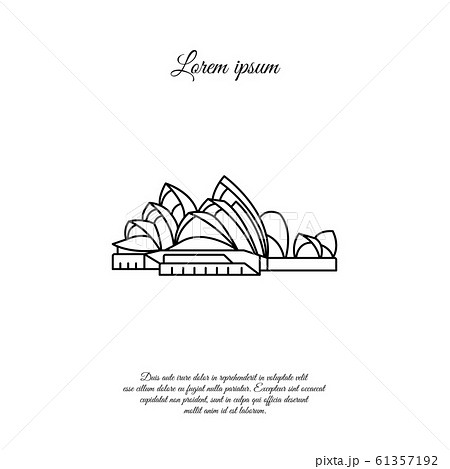 Sydney Opera House vector line icon, sign, symbol Sydney Opera House vector line icon, sign, symbol 61357192