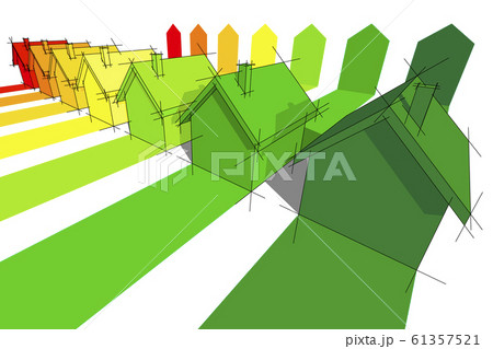 seven houses certified in seven energetic classes in energy rating diagram seven houses certified in seven energetic classes in energy rating diagram 61357521