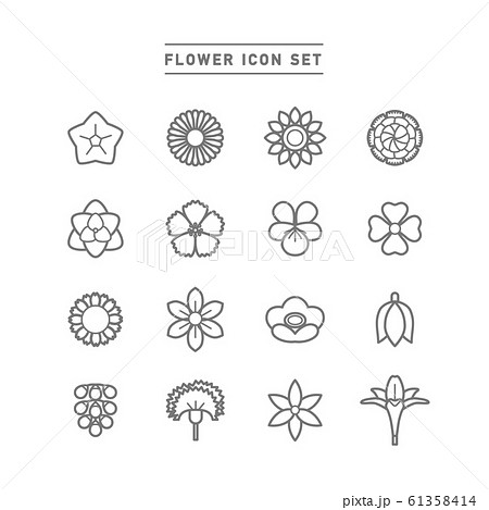 FLOWER ICON SET 61358414