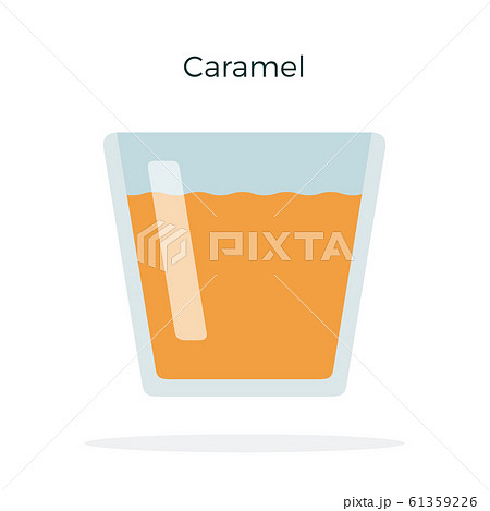 Glass with caramel vector flat isolated 61359226