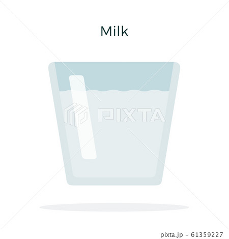 Milk in a glass vector flat isolated 61359227