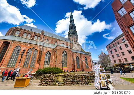 ラトビア　リガ旧市街 聖ペテロ教会 61359879